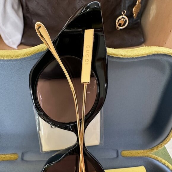 Gucci Cat Eye Colorblock Pattern Sunglasses New in Box - Picture 4 of 8